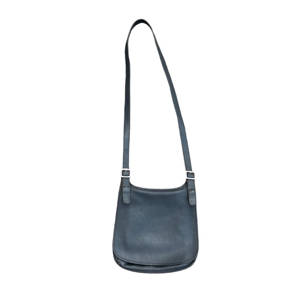 Vintage 90's Coach Legacy Crossbody Black Leather Flap Crossbody Messenger Purse - Picture 3 of 13